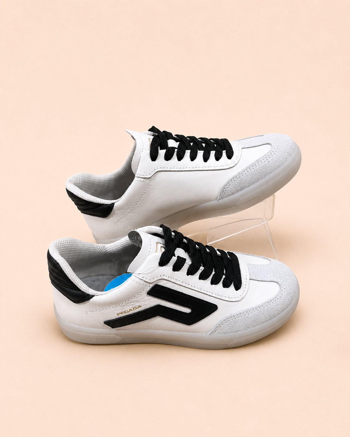 Tênis Pegada Feminino Munique 211154-17 Milk/Preto