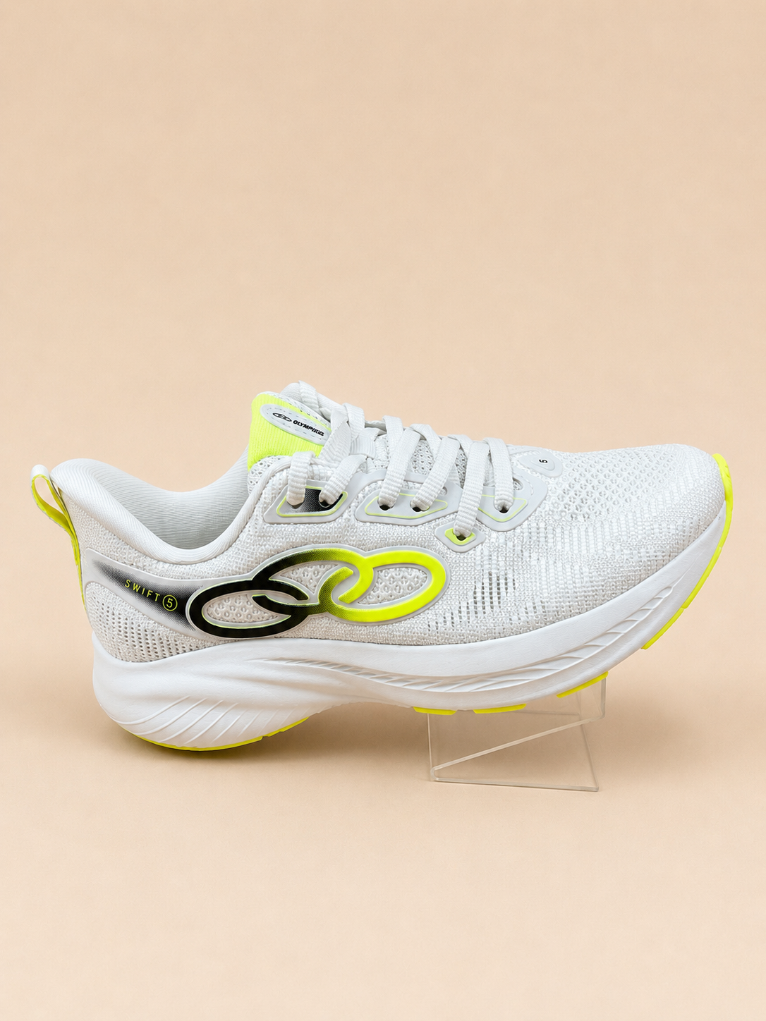 Tênis Olympikus Swift 5 Feminino Branco/Neon