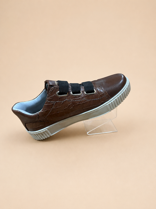 Tênis Pegada Feminino Casual 219001-104 Croco Pinhão