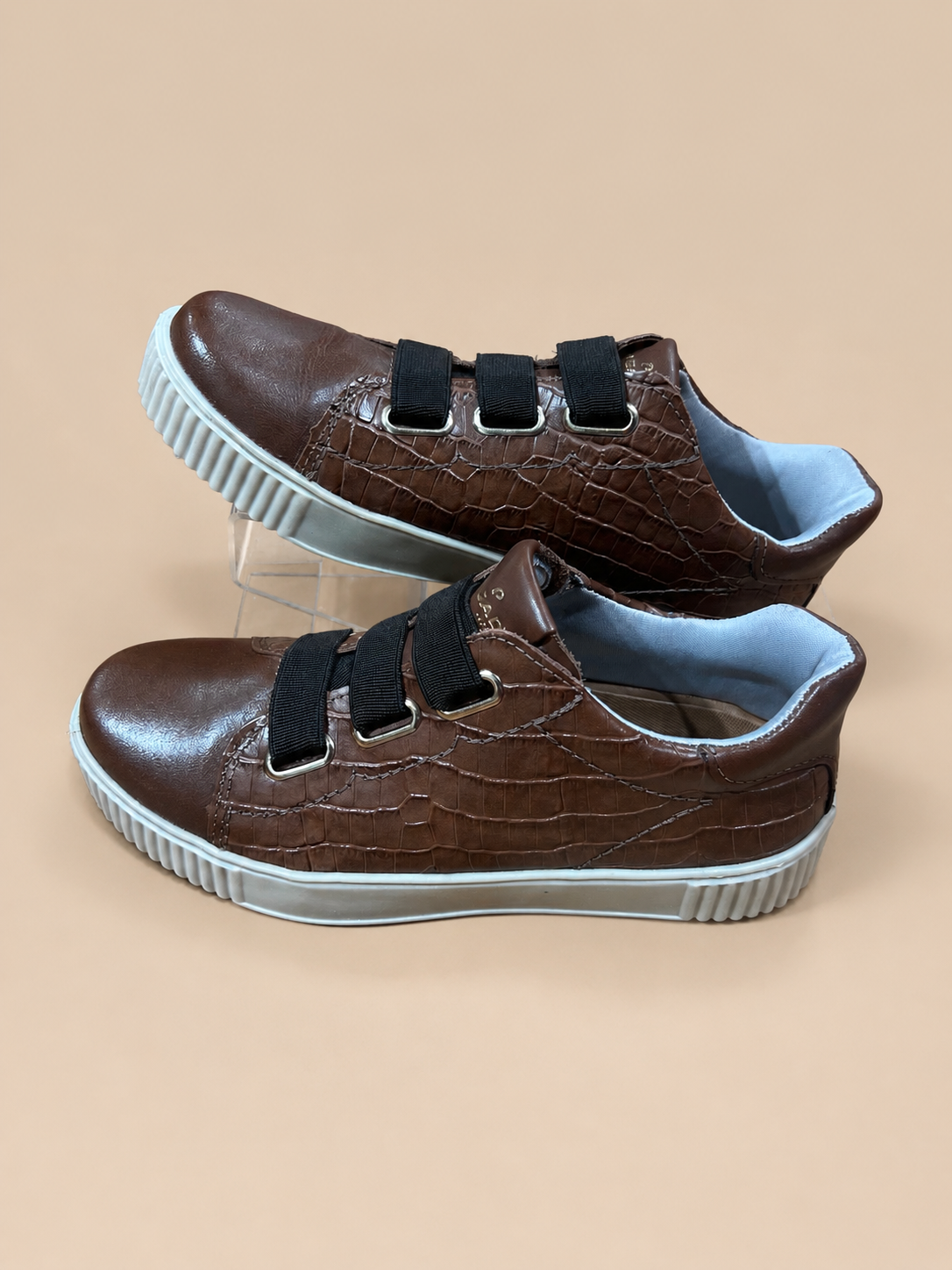 Tênis Pegada Feminino Casual 219001-104 Croco Pinhão